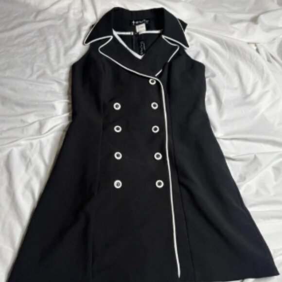 Vintage 90s Black & White 2-Piece Dress Set – Medium/Large - Picture 1 of 6